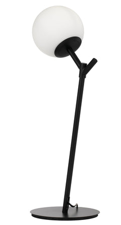 TFS TABLE LAMP 25wE27max D:150 H:570 BASE PLATE:200 Inline Switch BLACK/OPAL MATT