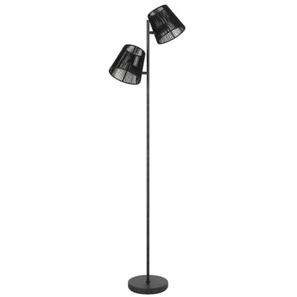 Potenza TFS FLOOR LAMP 2x25wE27max L480 W230 H1550 foot swt GUN METAL / BLACK STRING