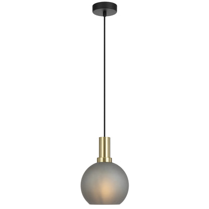 Rivamark TFS 20 PENDANT 25wE27max D:200 CAB:2m BLACK MATT/ GOLD/ GREY SMOKE