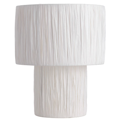 Lincoln TFS LARGE TABLE LAMP 25wE27max D320 H380 INLINE SWT WHITE RAFFIA