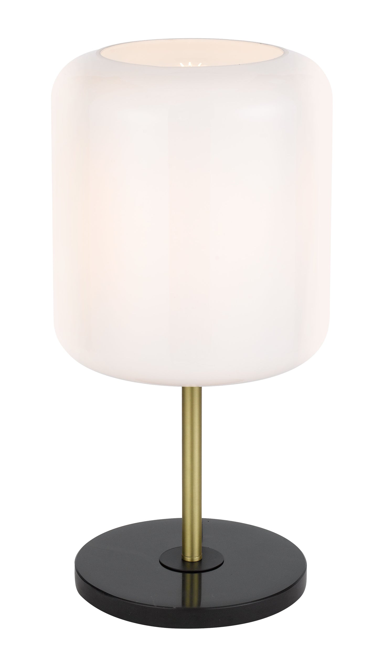 TFS TABLE LAMP 25wE27max H:420 D:210 BRASS MATT/BLACK MARBLE/OPAL