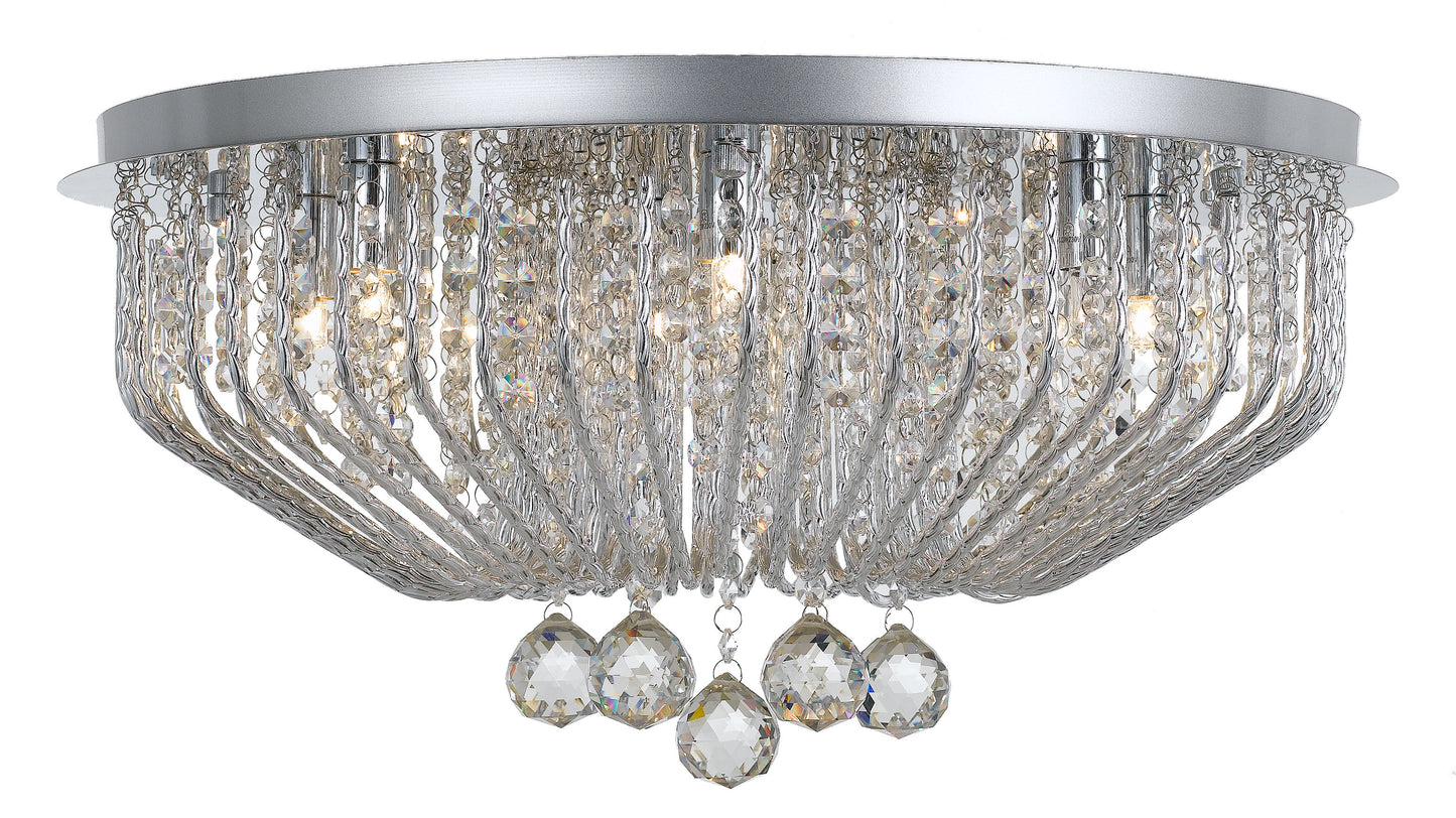 TFS 53 CTC 9x33wOSRAM G9 D:530 CHROME / CLEAR CRYSTAL BEADS