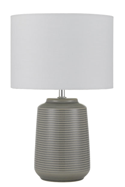 TFS CERAMIC TABLE LAMP 25wE27max H:425 D:260 GREY/WHITE