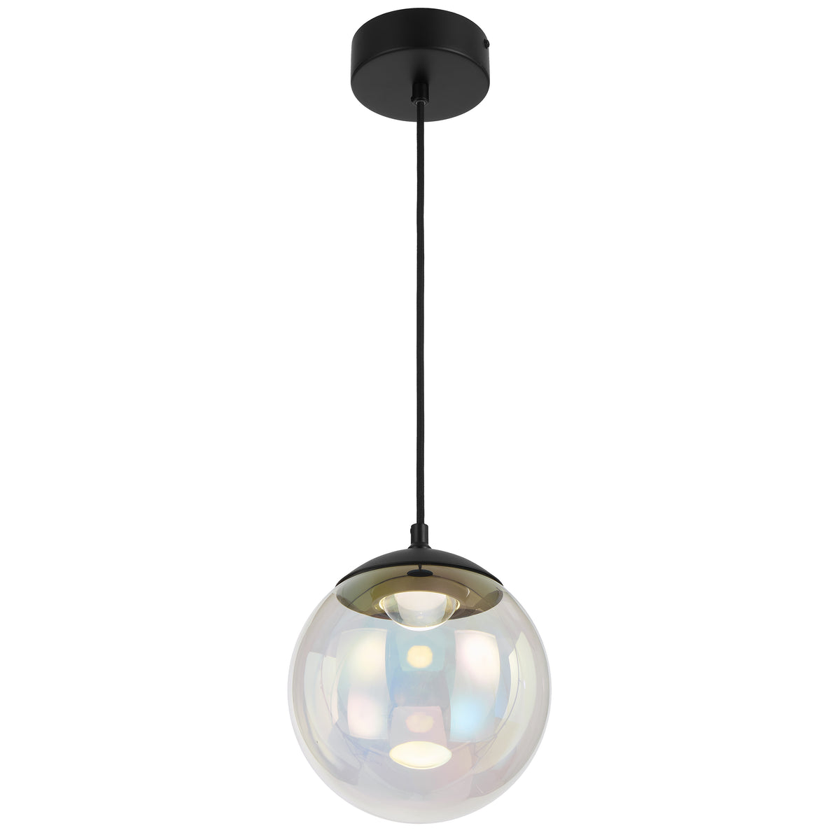 TFS 20 PENDANT 6wLED 3000K 235Lm DIM D200 H230 cab.2m BLACK MATT/ RAINBOW