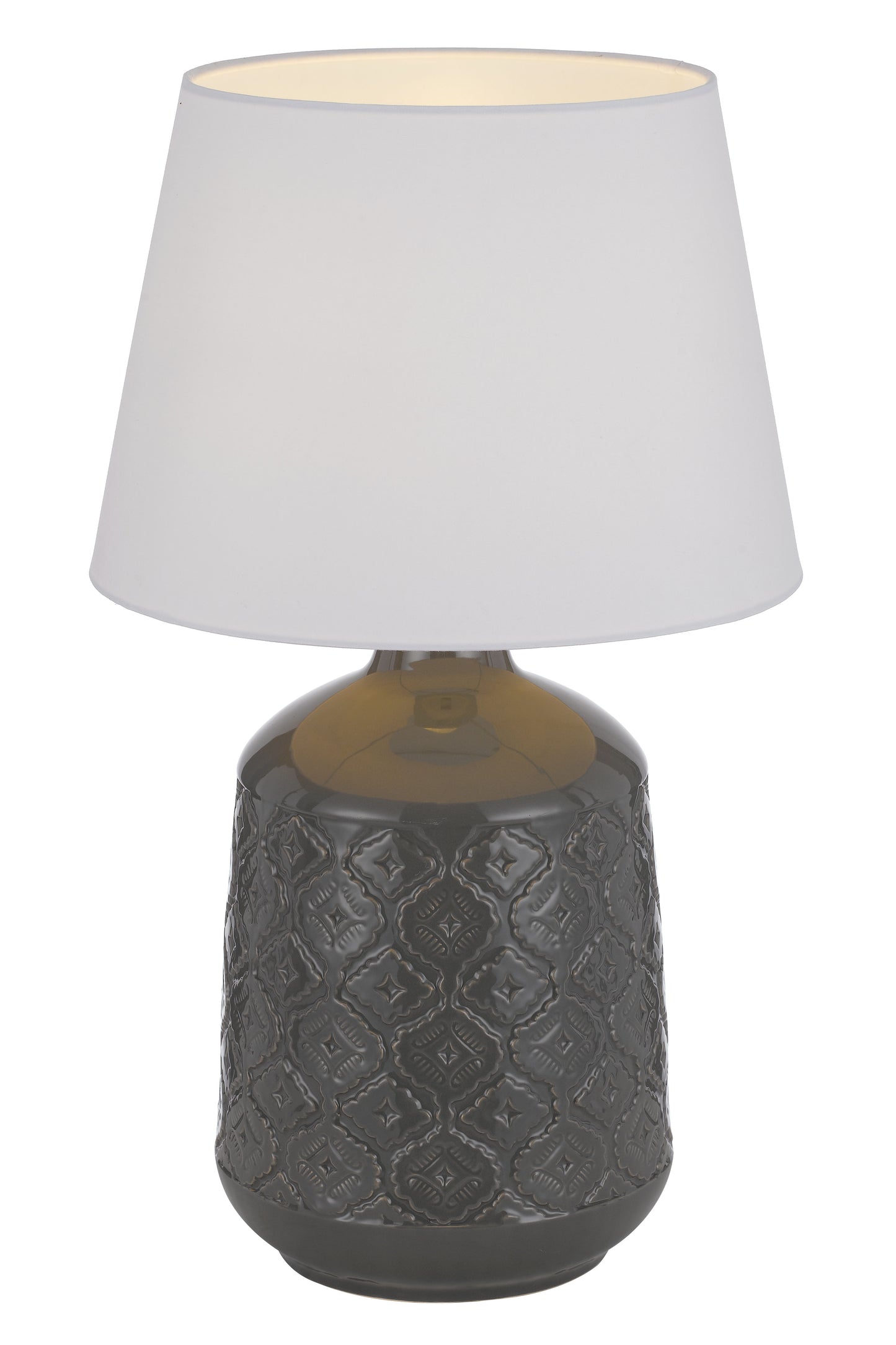 TFS CERAMIC TABLE LAMP 25wE27max H:535 D:300 GREY/WHITE