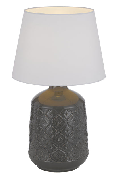 TFS CERAMIC TABLE LAMP 25wE27max H:535 D:300 GREY/WHITE