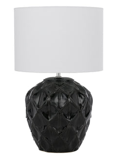 TFS CERAMIC TABLE LAMP 25wE27max D:330 H:540 BLACK / WHITE