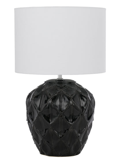 TFS CERAMIC TABLE LAMP 25wE27max D:330 H:540 BLACK / WHITE