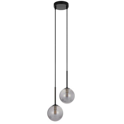 TFS 2LT PENDANT KIT 2x6wG9max L210 W120 H250 TEX2m BLACK / SMOKE