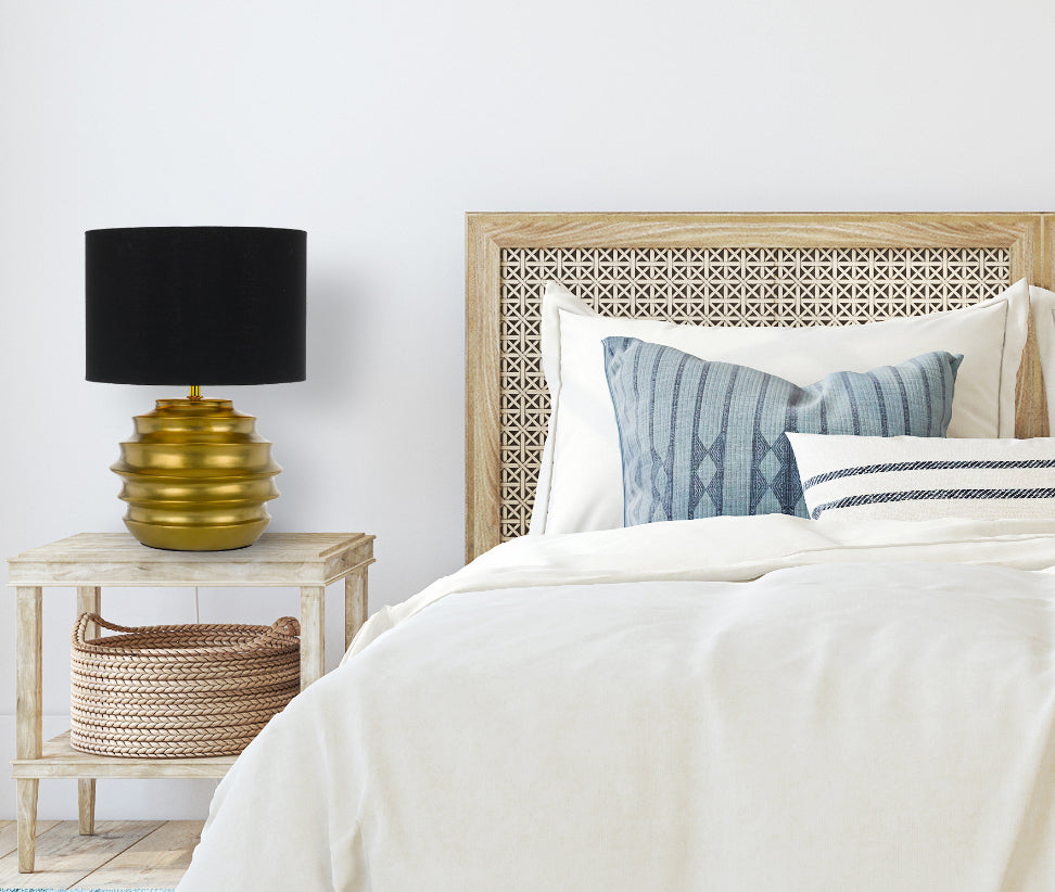 TFS CERAMIC TABLE LAMP 25wE27max D:300 H:425 GOLD/BLACK