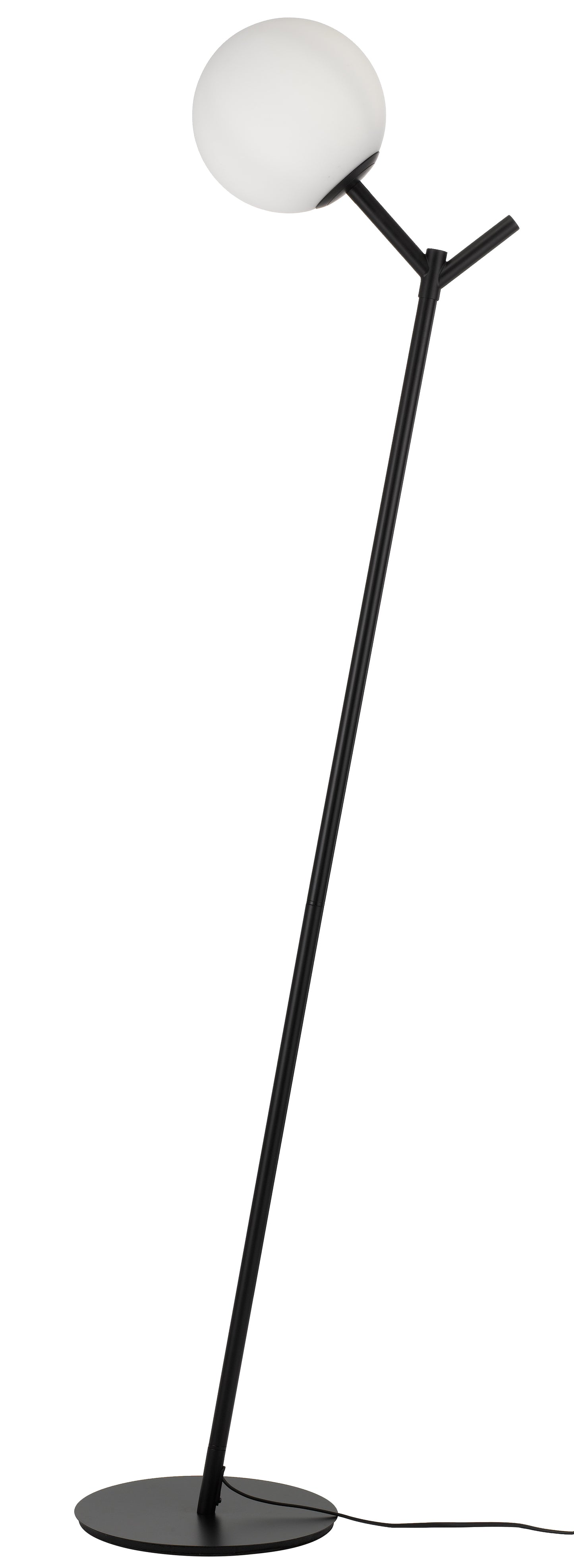 TFS FLOOR LAMP 25wE27max D:200 H:1510 BASE PLATE:280 Foot Switch BLACK/OPAL MATT