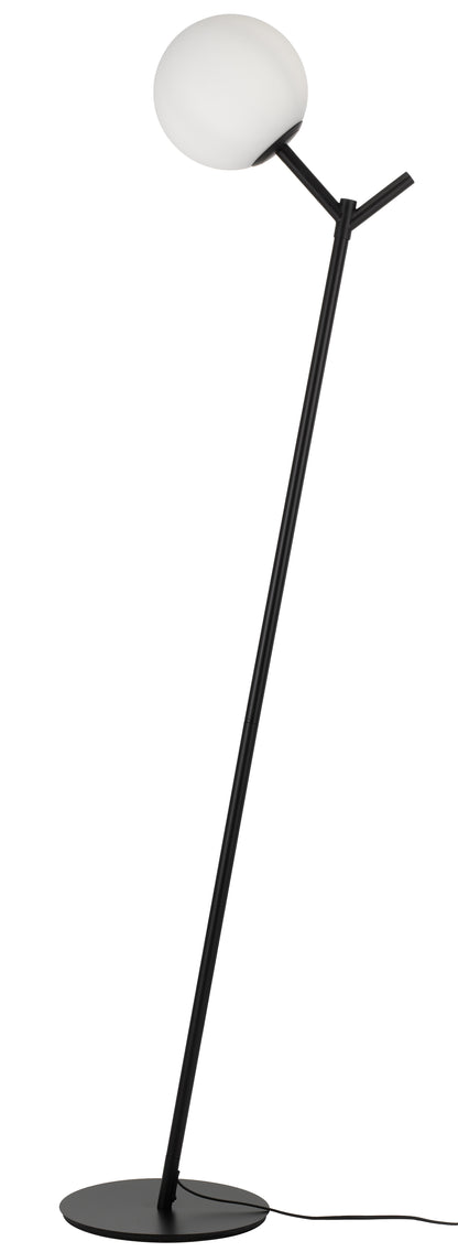 TFS FLOOR LAMP 25wE27max D:200 H:1510 BASE PLATE:280 Foot Switch BLACK/OPAL MATT