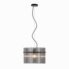 TFS PENDANT 25wE27max D400 H260 CAB 2m BLACK MATT/ SMOKE