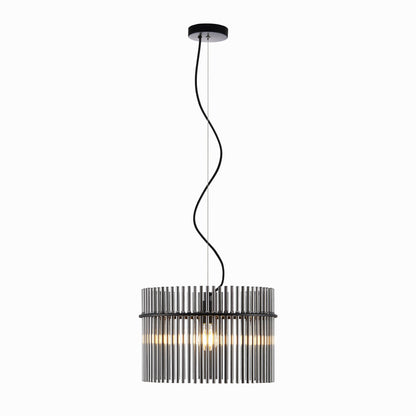 TFS PENDANT 25wE27max D400 H260 CAB 2m BLACK MATT/ SMOKE