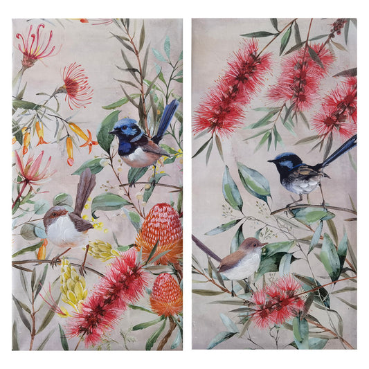 Blue Wren Hand Painting Picture