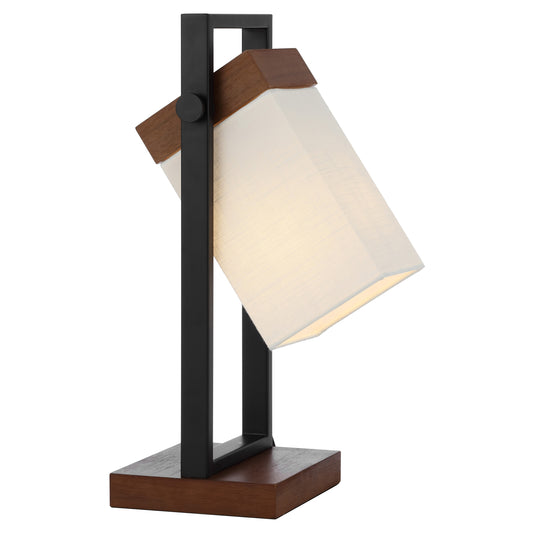 Teraline TFS TABLE LAMP 25wE27max L:175 W:155 H:430 INLINE SWTCH BLACK/WALNUT/IVORY