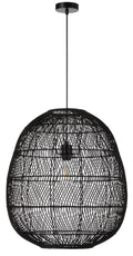 TFS 50 PENDANT 25wE27max D500 H550 cab1.5m BLACK RATTAN