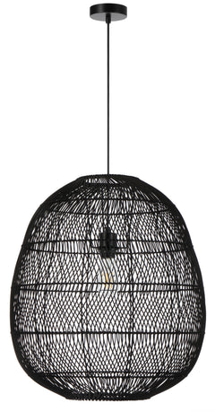 TFS 50 PENDANT 25wE27max D500 H550 cab1.5m BLACK RATTAN