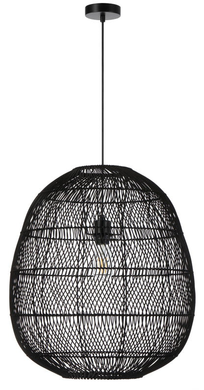 TFS 50 PENDANT 25wE27max D500 H550 cab1.5m BLACK RATTAN