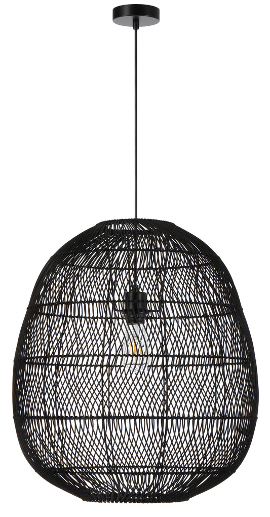 TFS 50 PENDANT 25wE27max D500 H550 cab1.5m BLACK RATTAN