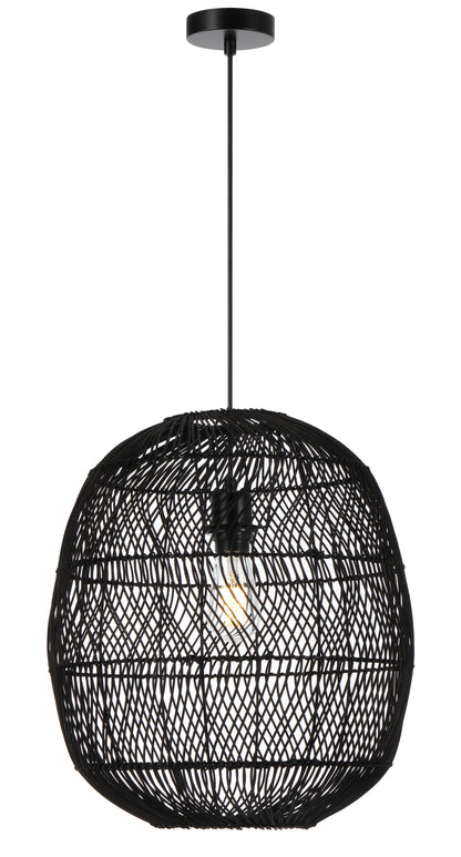 TFS 40 PENDANT 25wE27max D400 H430 cab1.5m BLACK RATTAN