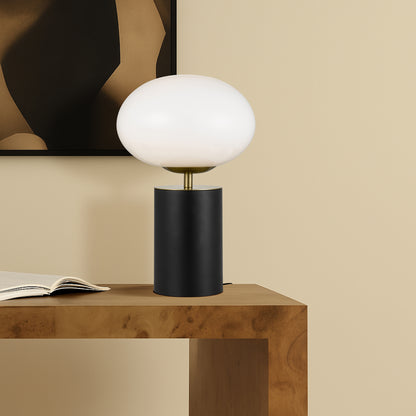 TFS TOUCH TABLE LAMP 5wE14 3000K D200 H320 BLACK / GOLD/ OPAL GLOSS