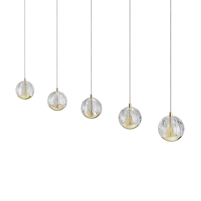 Altostone TFS 5 LTS BAR PENDANT 5x5wLED 3000K 1540Lm cab2M L960 W90 GOLD/BUBBLE GLASS