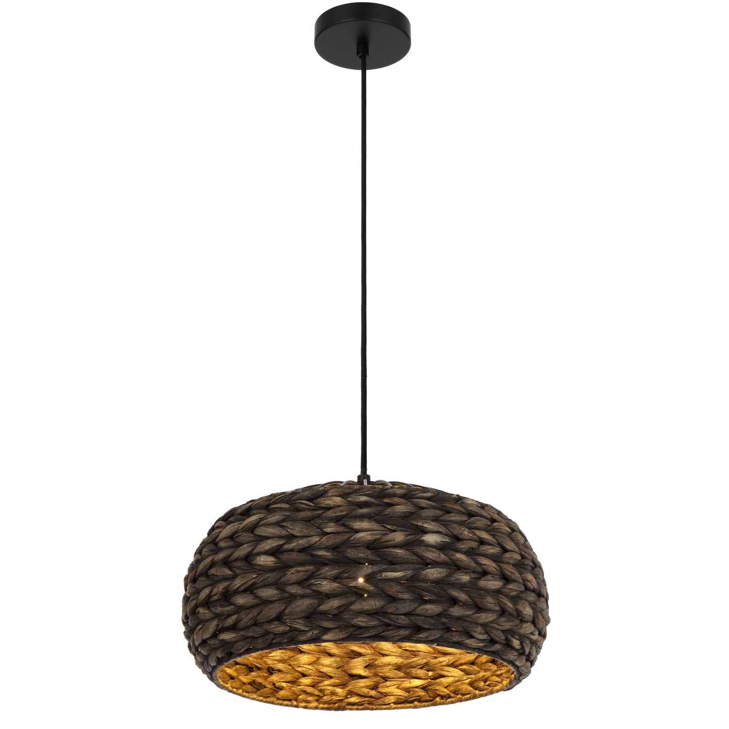 TFS 40 PENDANT 25wE27max D400 H200 tex cab2m BLACK (natural fiber)