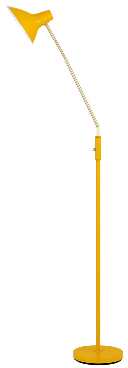 TFS FLOOR LAMP 25wE27max H:1580 D:230 YELLOW/ BRS MATT/YELLOW ROCKET SWITCH