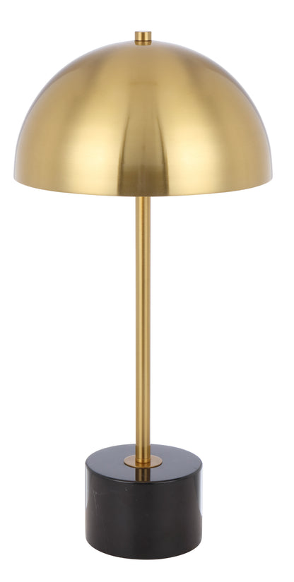 TFS TABLE LAMP 2x25wE27max D:250 H:500 inline switch BLACK MARBLE/ANT GOLD