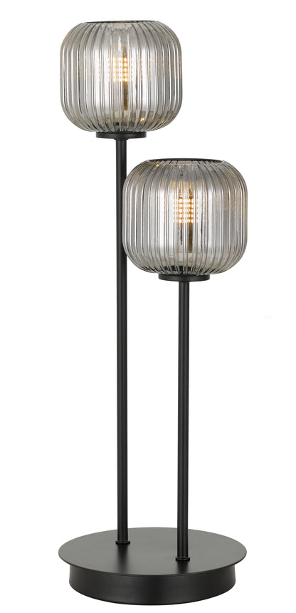 TFS 2 TABLE LAMP 2*3wG9 NON-DIM H500 BLACK / SMOKE / 3000K