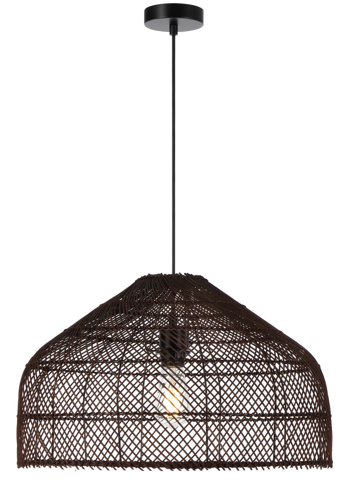 TFS 50 PENDANT 25wE27max D500 H300 cab1.5m BROWN RATTAN