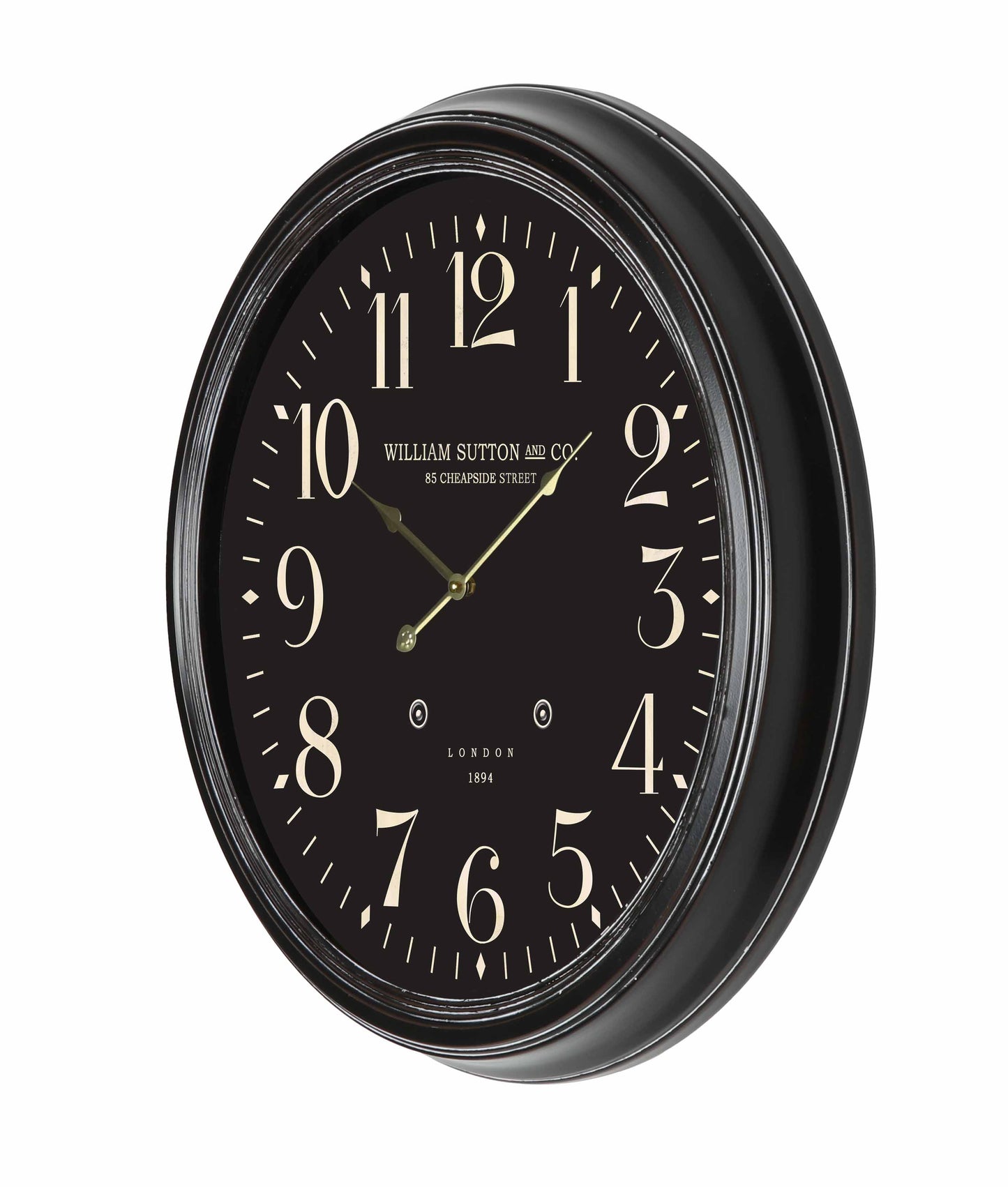 Metal Black Kensington Station Wall Clock