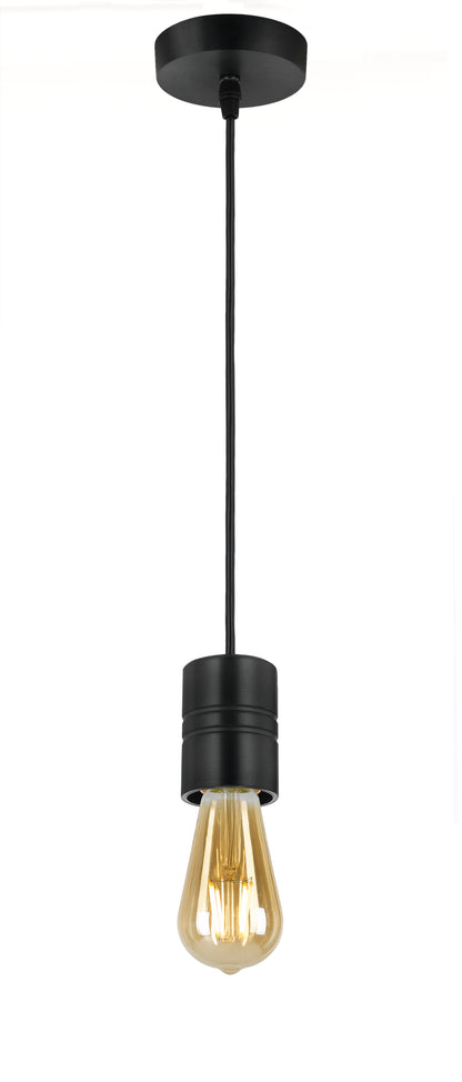 TFS CORD SET 25wE27max wSHADE RING L:2400 BLACK / BLACK
