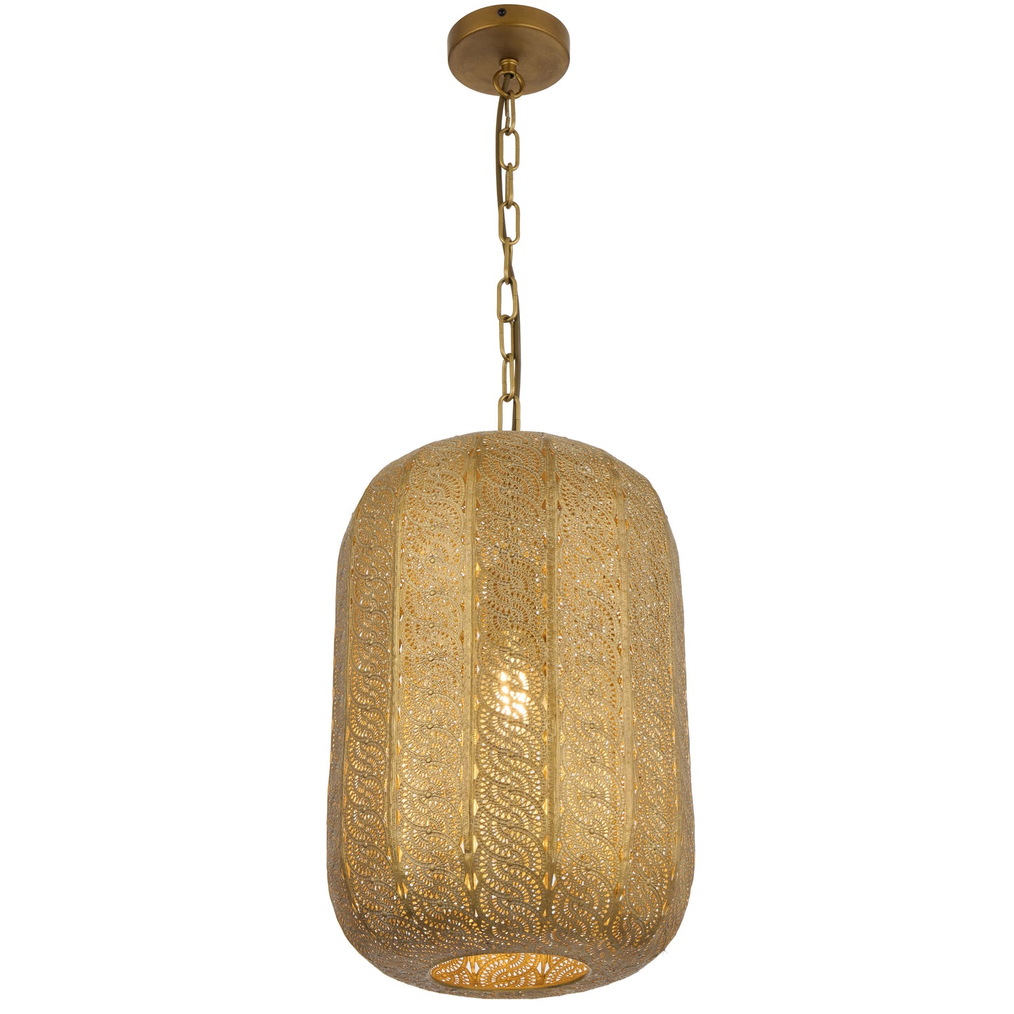 TFS PENDANT 25wE27max D310 H490 chain 2m cab. brown ANTIQUE BRASS