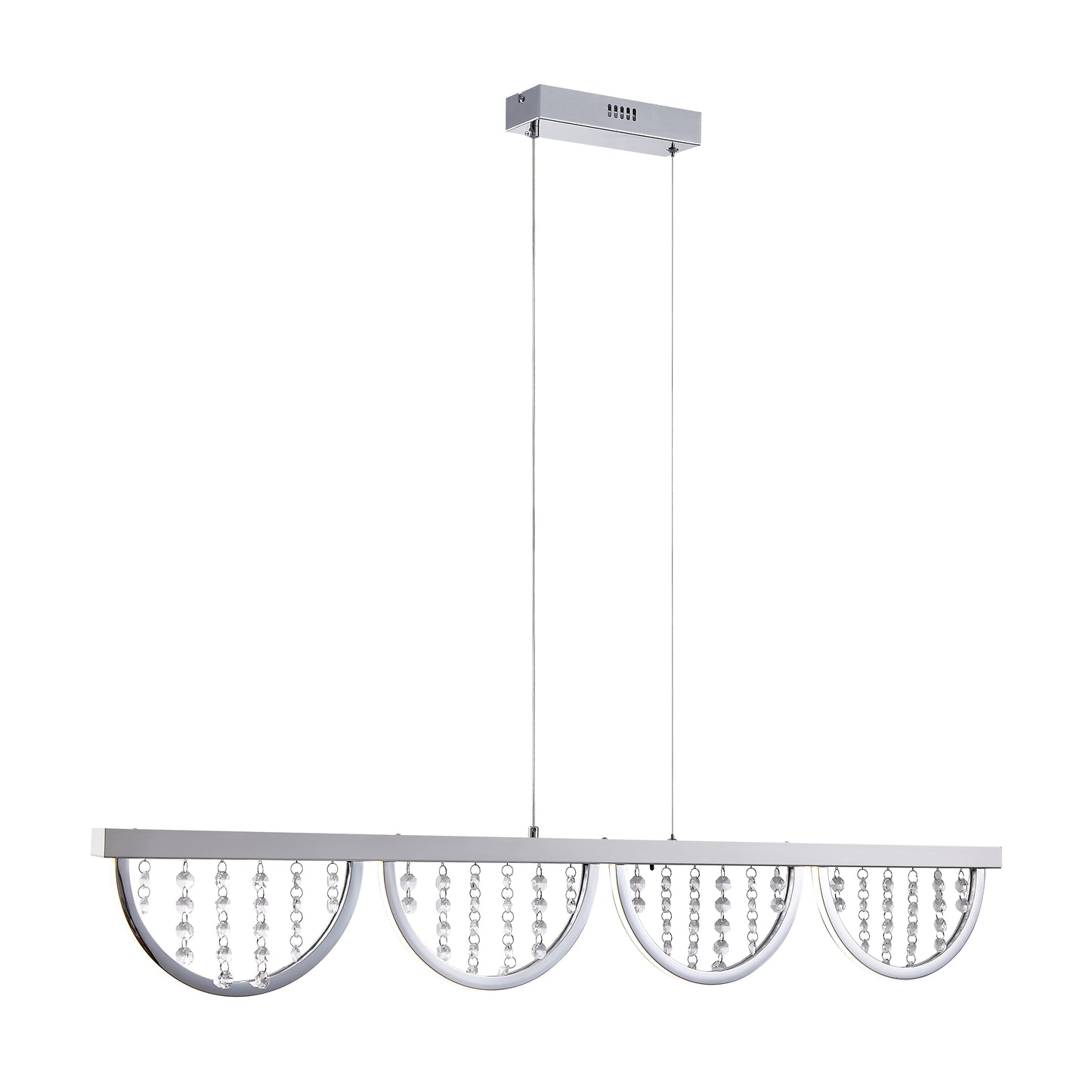 TFS PENDANT 24wLED 4000K cab2m DIM+RGB BY RMTE H170 L120 W80 2700LM CHROME/CRYSTAL