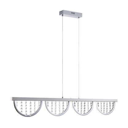 TFS PENDANT 24wLED 4000K cab2m DIM+RGB BY RMTE H170 L120 W80 2700LM CHROME/CRYSTAL