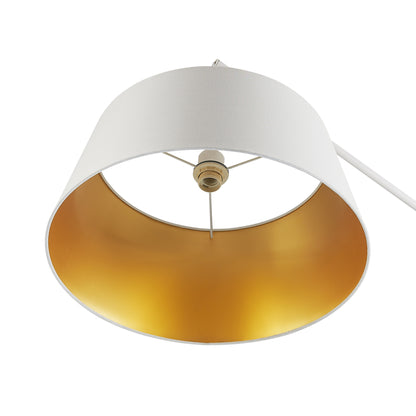 TFS FLOOR LAMP 25wE27max L1510 W500 H1800 cab:2.0m foot WHITE MATT/IVORY-GOLD MATT