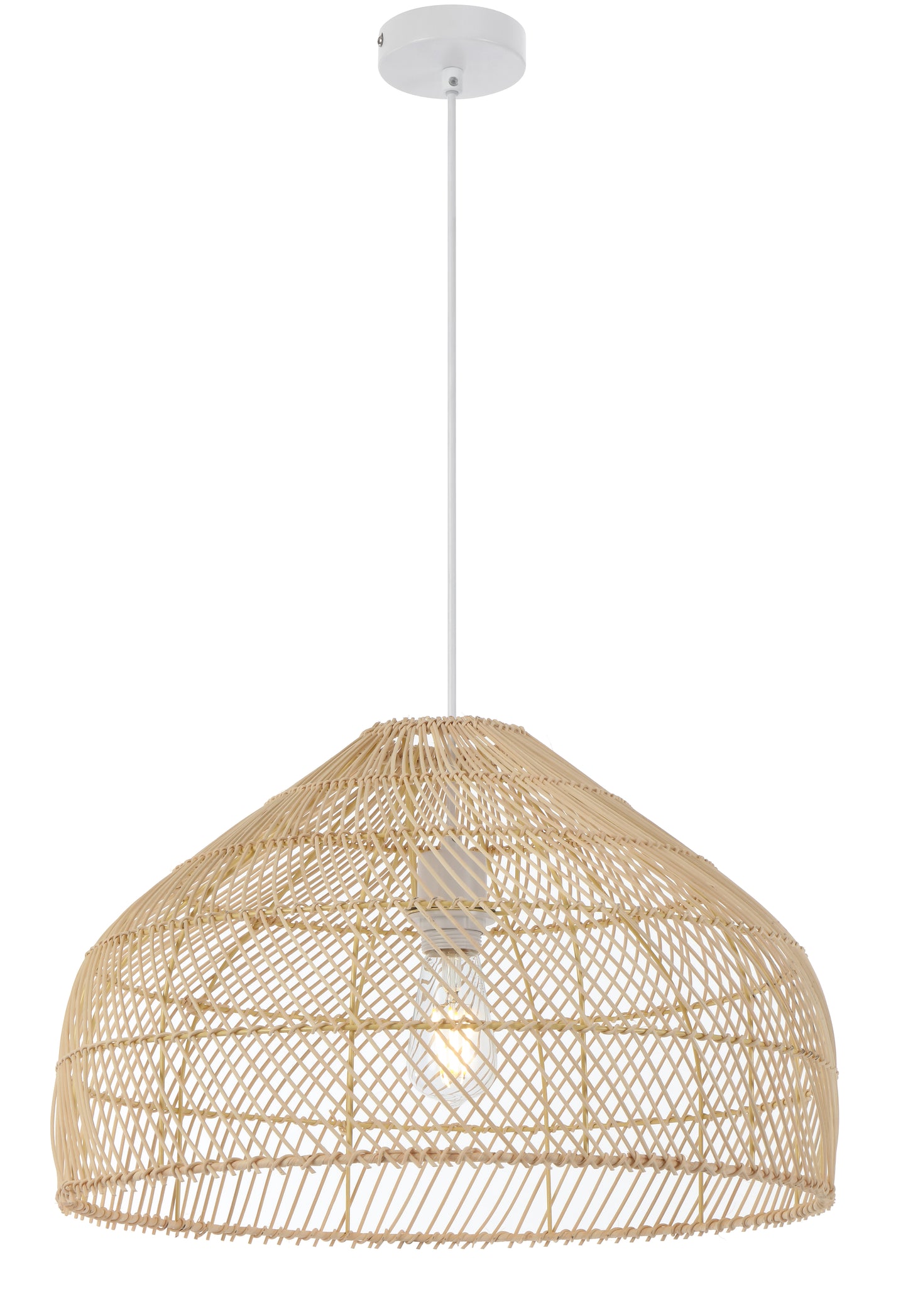 TFS 50 PENDANT 25wE27max D500 H300 cab1.5m NATURAL RATTAN