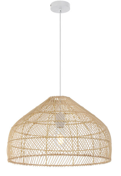 TFS 50 PENDANT 25wE27max D500 H300 cab1.5m NATURAL RATTAN