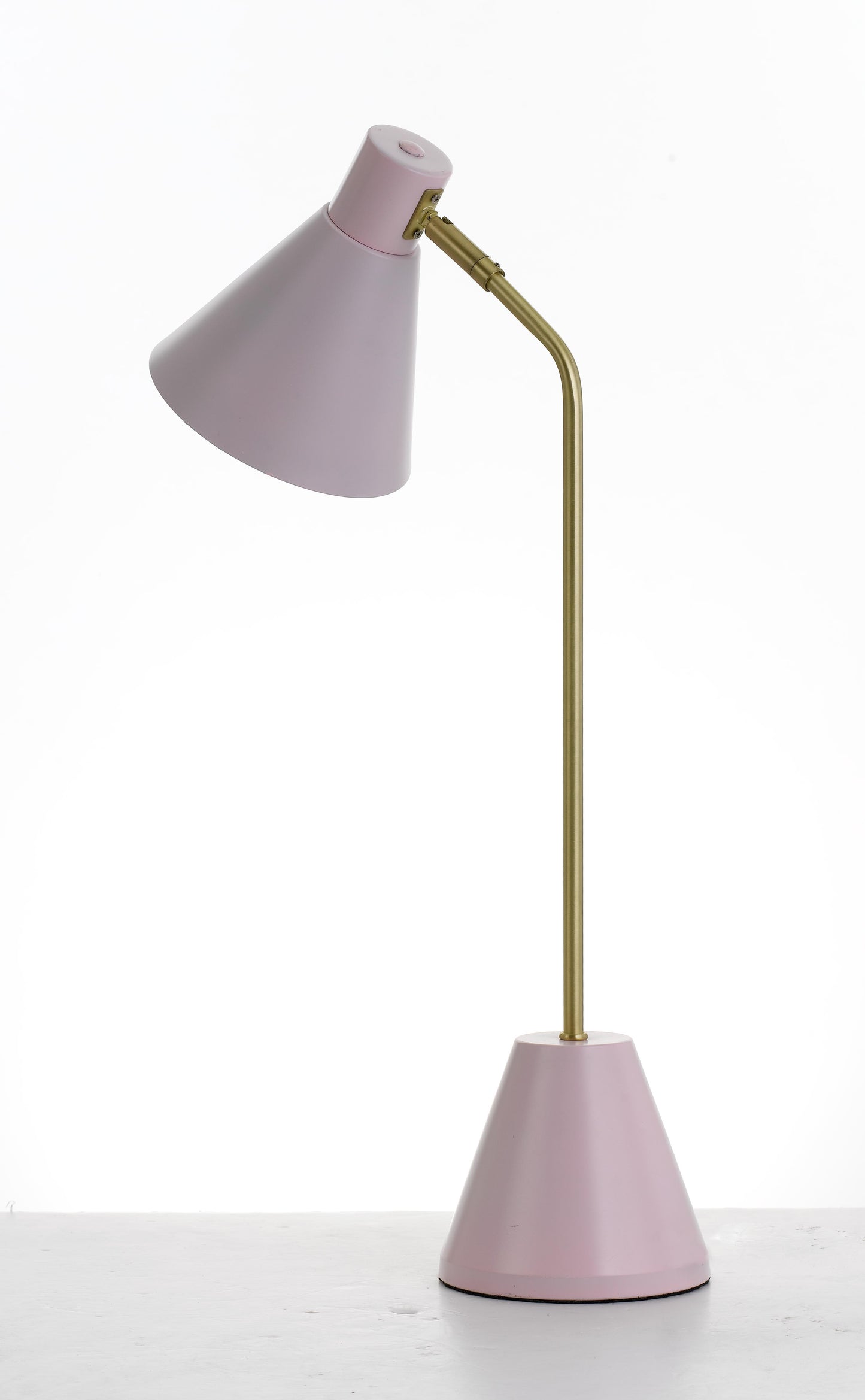 TFS TABLE LAMP 25wE14max D:140 H:540 cab:2.0M BRASS MATT/PINK