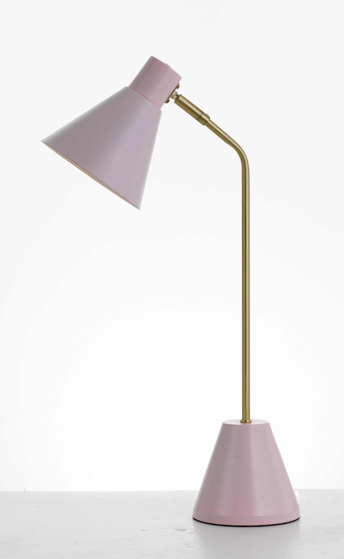 TFS TABLE LAMP 25wE14max D:140 H:540 cab:2.0M BRASS MATT/PINK