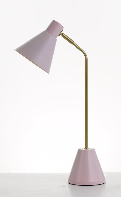 TFS TABLE LAMP 25wE14max D:140 H:540 cab:2.0M BRASS MATT/PINK