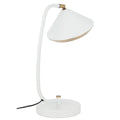TFS TABLE LAMP 6wG9max L280 W200 H430 inline switch WHITE MATT/YELLOW BRASS