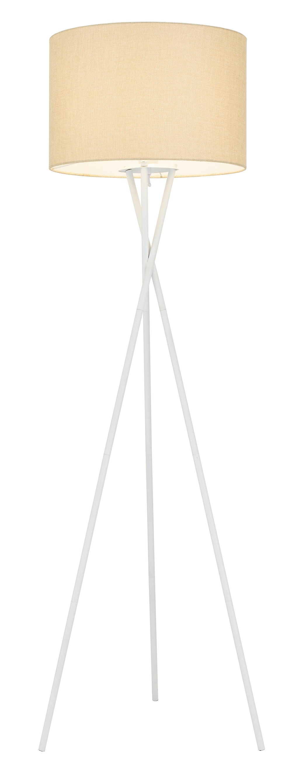 TFS FLOOR LAMP 60wE27max. D:450 H:1600 WHITE MATT/WHEAT