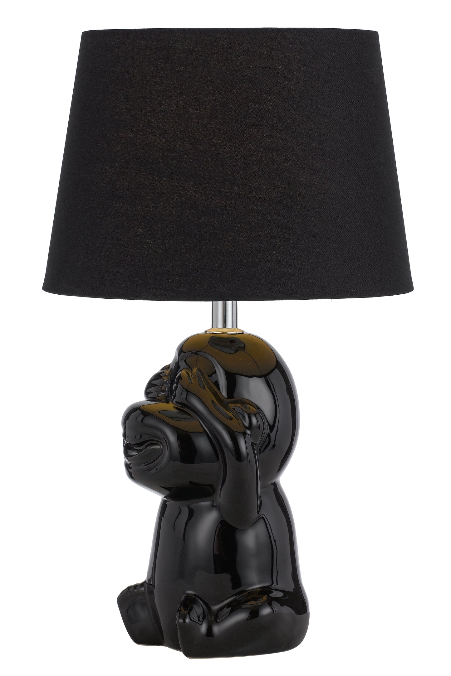 TFS CERAMIC TABLE LAMP 25wE27max H:380 D:215 BLACK/BLACK