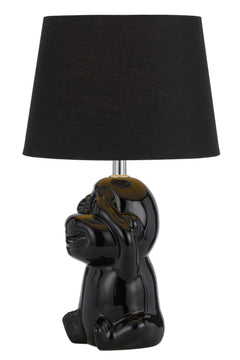 TFS CERAMIC TABLE LAMP 25wE27max H:380 D:215 BLACK/BLACK