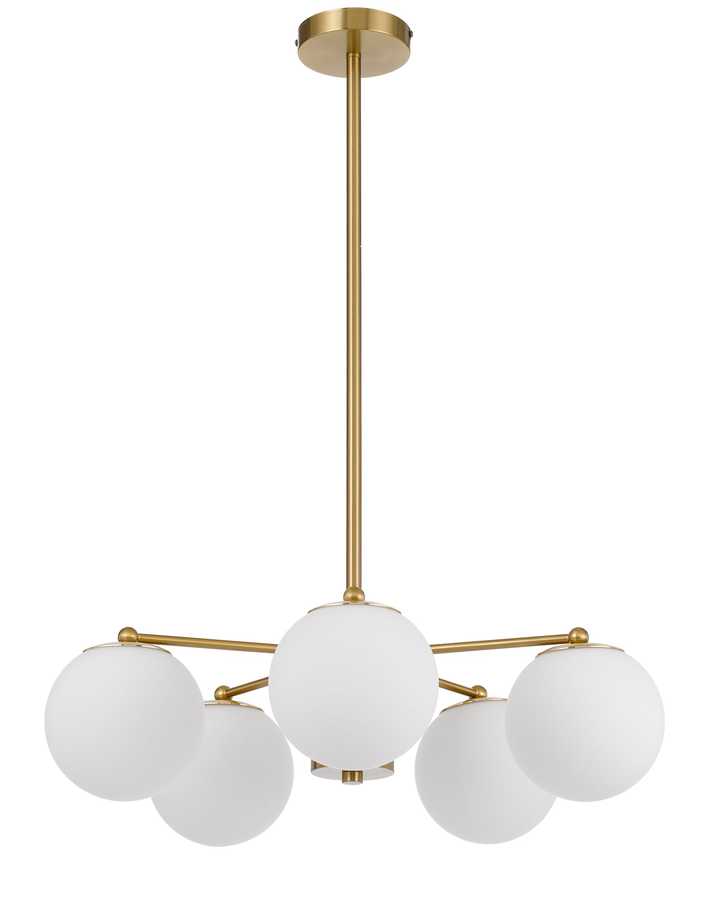 TFS 5LT PENDANT 5x25wE27 D:600 H:185 ANTI GOLD & OPAL MATT ROD:2*600+1*300