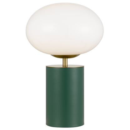 TFS TOUCH TABLE LAMP 5wE14 3000K D200 H320 GREEN 6028/ GOLD/ OPAL GLOSS