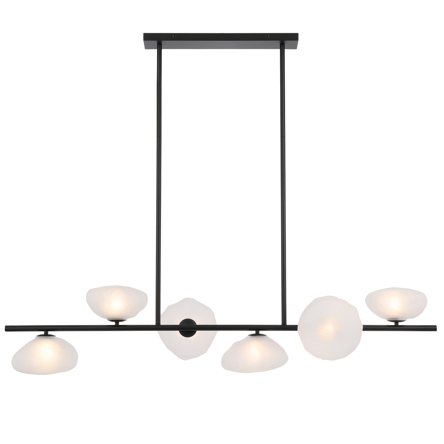 Biarritz TFS 6 LTS PENDANT 6x6wG9max L1500 GLASS D200 BLACK / FROST GLASS